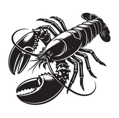 Lobster Silhouette vector illustration