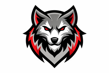 Wolf warrior mascot logo vector illustration