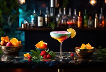 vibrant layers whipped milk showcase cocktail displaying colorful swirls textures eye catching visual treat, drink, foam, beverage, dessert, garnish, creamy