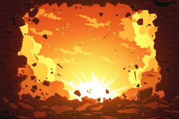 Obraz premium A battle scarred landscape for design