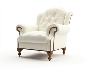 Contemporary Armchair Design. Stylish Living Room Furniture with a Modern Touch on Crisp White Background