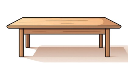 Table furniture icon in flat style. Wooden table vector illustration on isolated background. Dinner desk sign business concept.