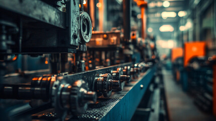 Fototapeta premium Optimizing smart factory processes with IoT devices, machine learning, and AI to reduce waste and increase throughput