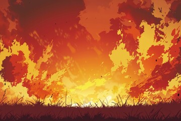 A war scene with military command