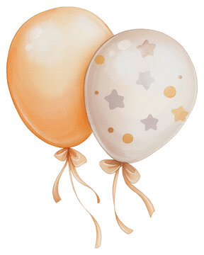party balloons on a white background