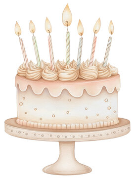 Birthday cake with candles