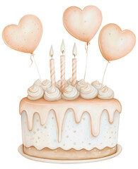 Birthday cake with candles