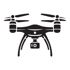 Obraz premium Drone silhouette vector illustration