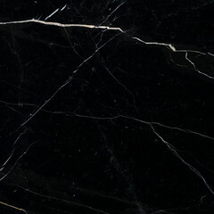 Black high glossy vitrified marble slabs. Black marble texture background with golden veins. Interior exterior modern flooring. Random tiles design.