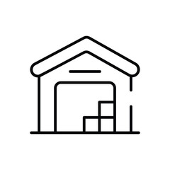 Warehouse vector icon