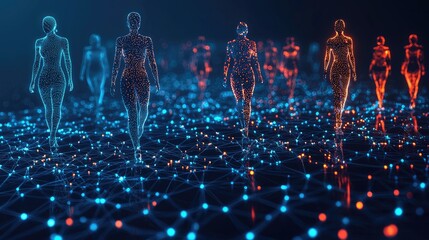 Business Network Concept: Group of Businessperson, Teamwork, Human Resources