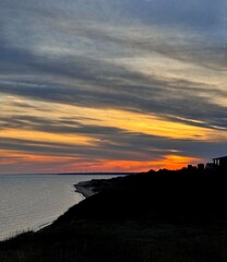 sunset over the sea