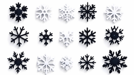 Png snowflakes on contrasting backgrounds. Frosted. Illustration
