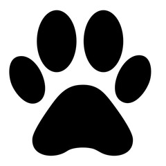 Dog paw print set Paw icon collection on white background  Vector illustration