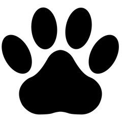 Dog paw print set Paw icon collection on white background  Vector illustration