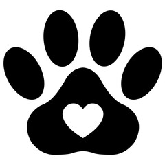 Dog paw print set Paw icon collection on white background  Vector illustration