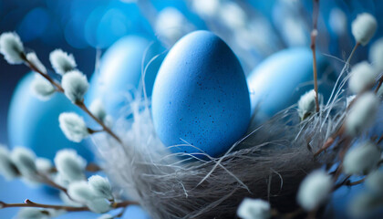 Blue eggs Easter card