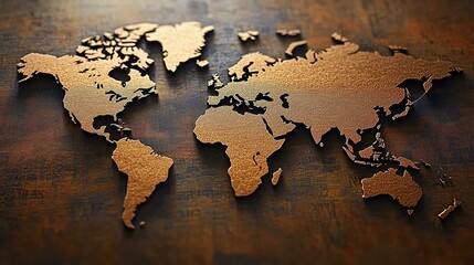 Breaking news text overlay on a world map background