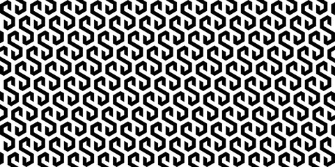 Seamless geometric pattern. Black and white abstract background.