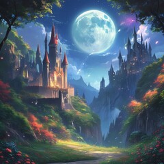 Moonlit Majesty: A Royal Palace at Night