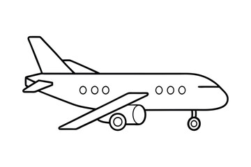 Playful Airplane Vector Illustration for Travel and Aviation Design
