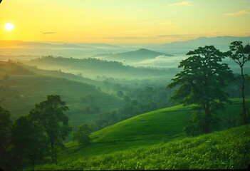 Obraz premium sunrise in the mountains