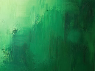 Captivating Green Grunge Brush Strokes: A Striking Oil Paint Contrast Against White, Infusing...