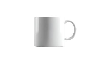 White Ceramic Mug for Custom Branding and Minimalist Kitchen Decor