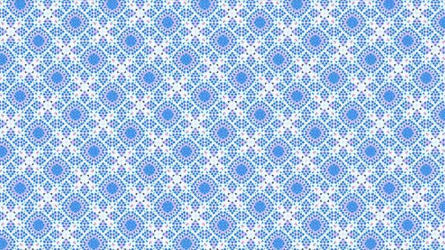 bright blue morphing quilt pattern