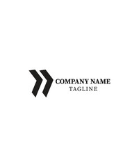 Fototapeta premium curved shapes abstract triangle logo ,vector logo template for business company