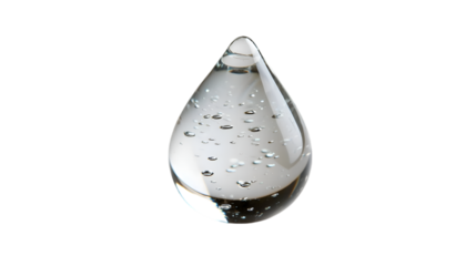 Clear Water Droplet Close Up in Minimalist Nature Setting