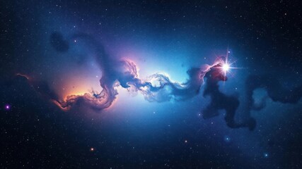 Obraz premium A mesmerizing starry cosmic background filled with colorful nebulae and distant galaxies, astral