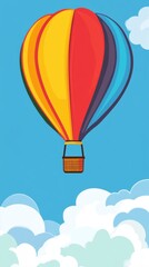 Fototapeta premium Colorful Hot Air Balloon in the Sky