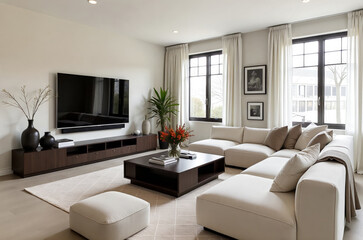 Modern Living Room with Neutral Tones
