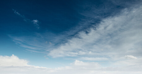 Clear blue sky and white clouds