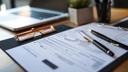 Travel itinerary closeup with flight details and office setup work environment professional viewpoint planning concept