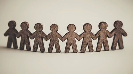 Abstract illustration of human shapes intertwined in a circle, emphasizing harmony, collaboration, and the spirit of teamwork.