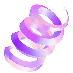 Abstract 3D Spiral Design  Gradient Purple and Pink Rings