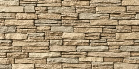 Obraz premium Horizontal stacked stone wall background perfect for adding texture to designs, wall