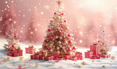 A greeting Christmas card with the text Merry Christmas.