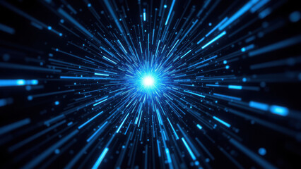 Abstract digital tunnel with starfield effect, perfect for RAG-related visuals.