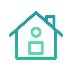 home icon on a white background