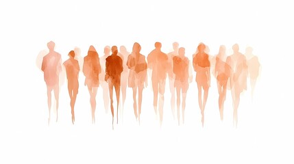Obraz premium Abstract human figures symbolizing teamwork, unity, and collaborative group effort