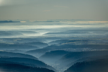 Bodennebel in Schwarzwaldtälern