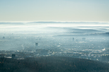 Bodennebel in Stuttgart Vaihingen