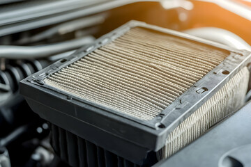 Worn cabin air filter displayed next to a new one, highlighting the benefits of regular replacement