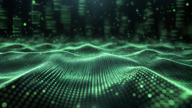 Digital Abstract Network. Wireless Network Connection Technology Concept.	