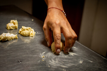 chef preparing dough