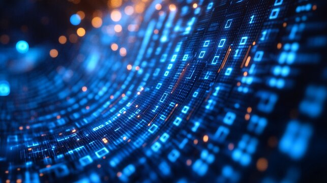 Quantum computer performing complex calculations at speeds unimaginable on classical computers.