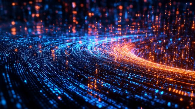 Quantum computer performing complex calculations at speeds unimaginable on classical computers.